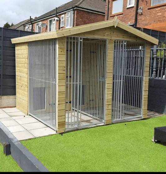 8 X 8 ft Duo Dog Kennel Doghealth