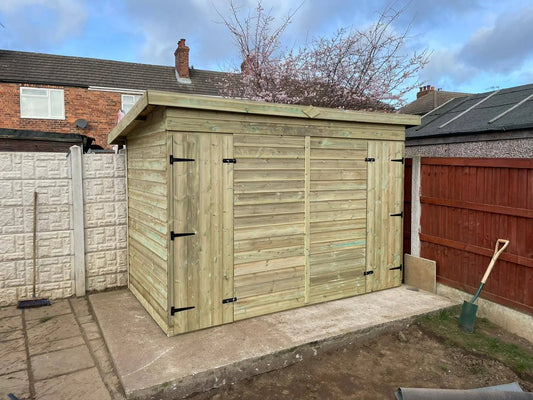 10 x 5 ft Double Shed with Pent Roof Doghealth