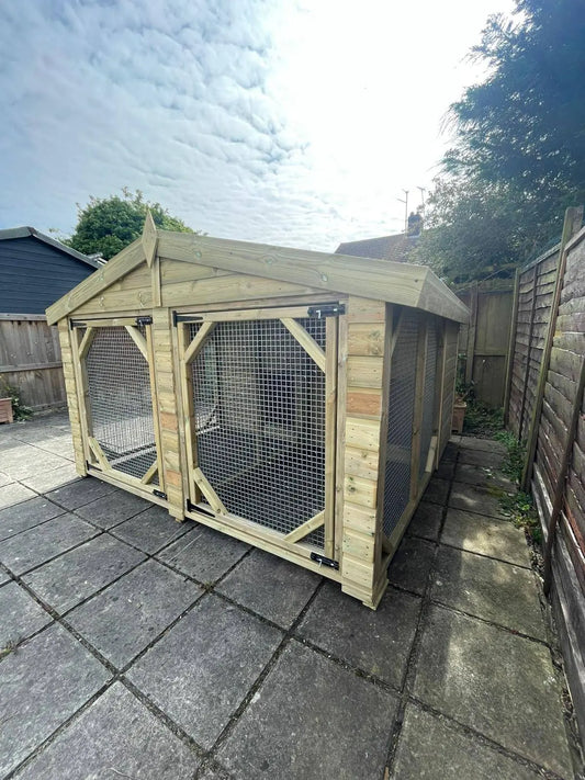 10 X 10 ft Duo Dog Kennel  / Animal Housing Doghealth