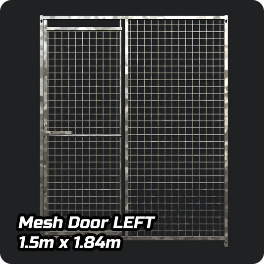 1.5m x 1.84m - Heavy duty Premium Galvanized - Mesh DOOR LEFT panels Doghealth