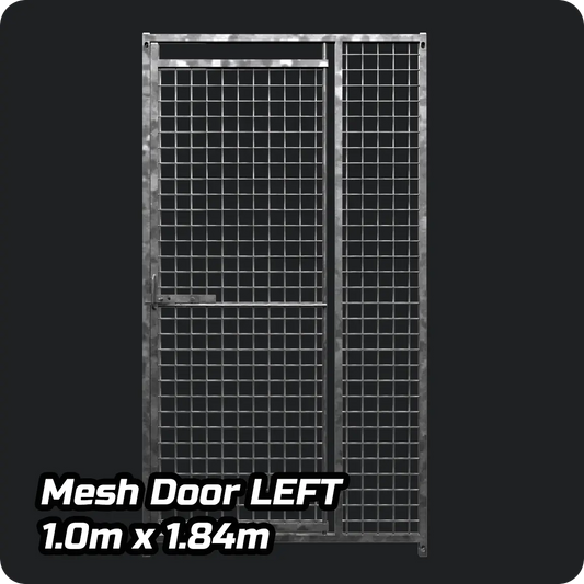 1.0m x 1.84m - Heavy duty Premium Galvanized - Mesh LEFT DOOR panels Doghealth